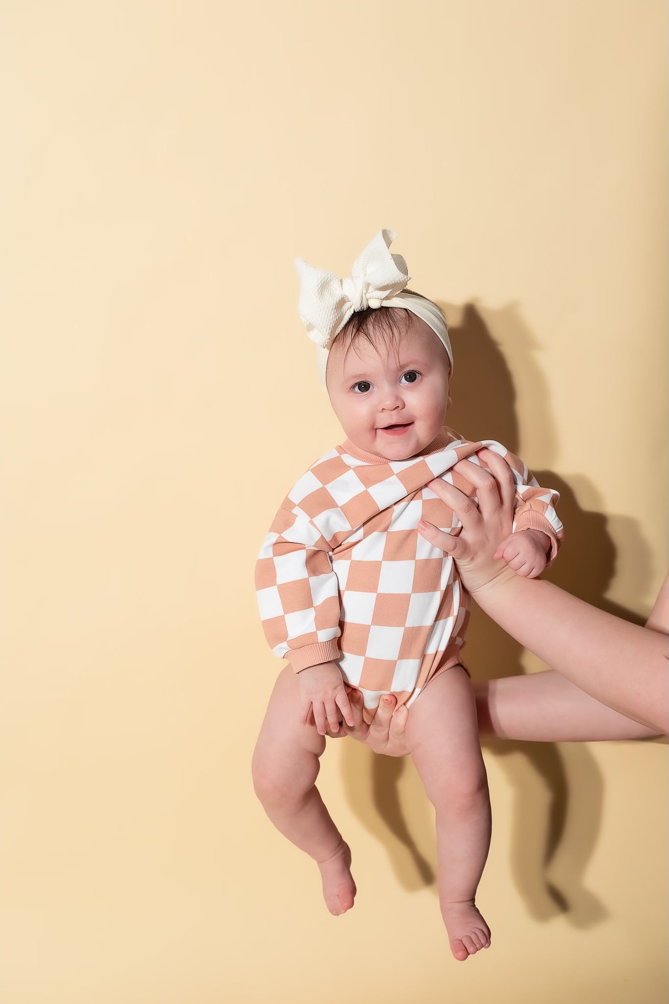 Pink Checkered Romper