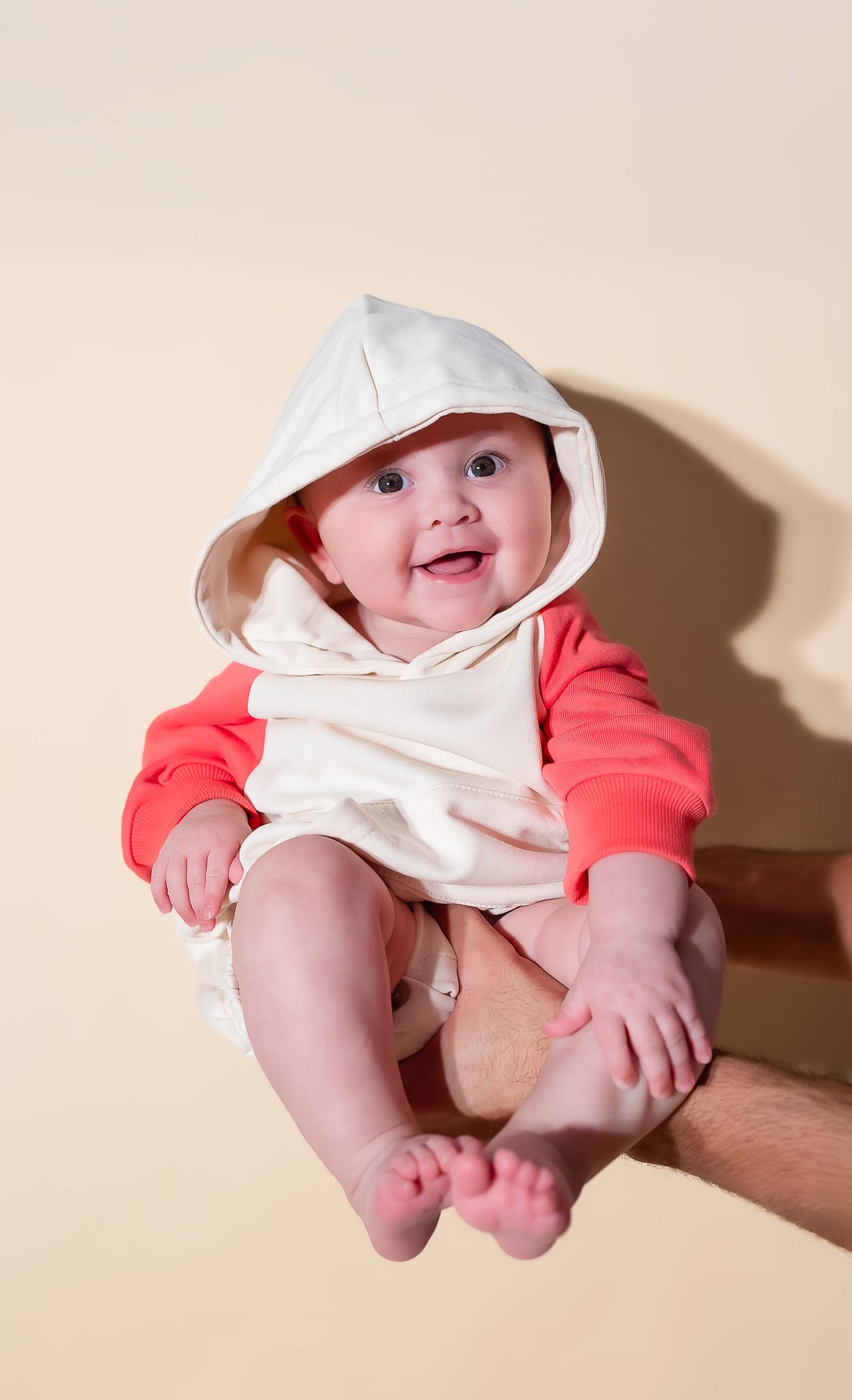 Pink Sleeve Hoodie Romper