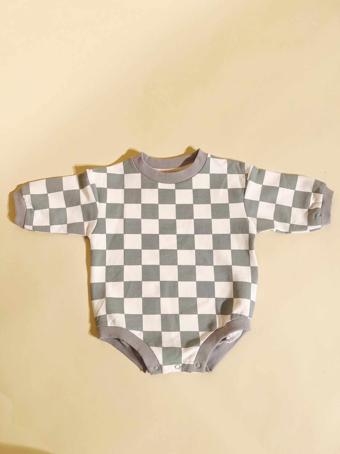 Blue Checkered Romper