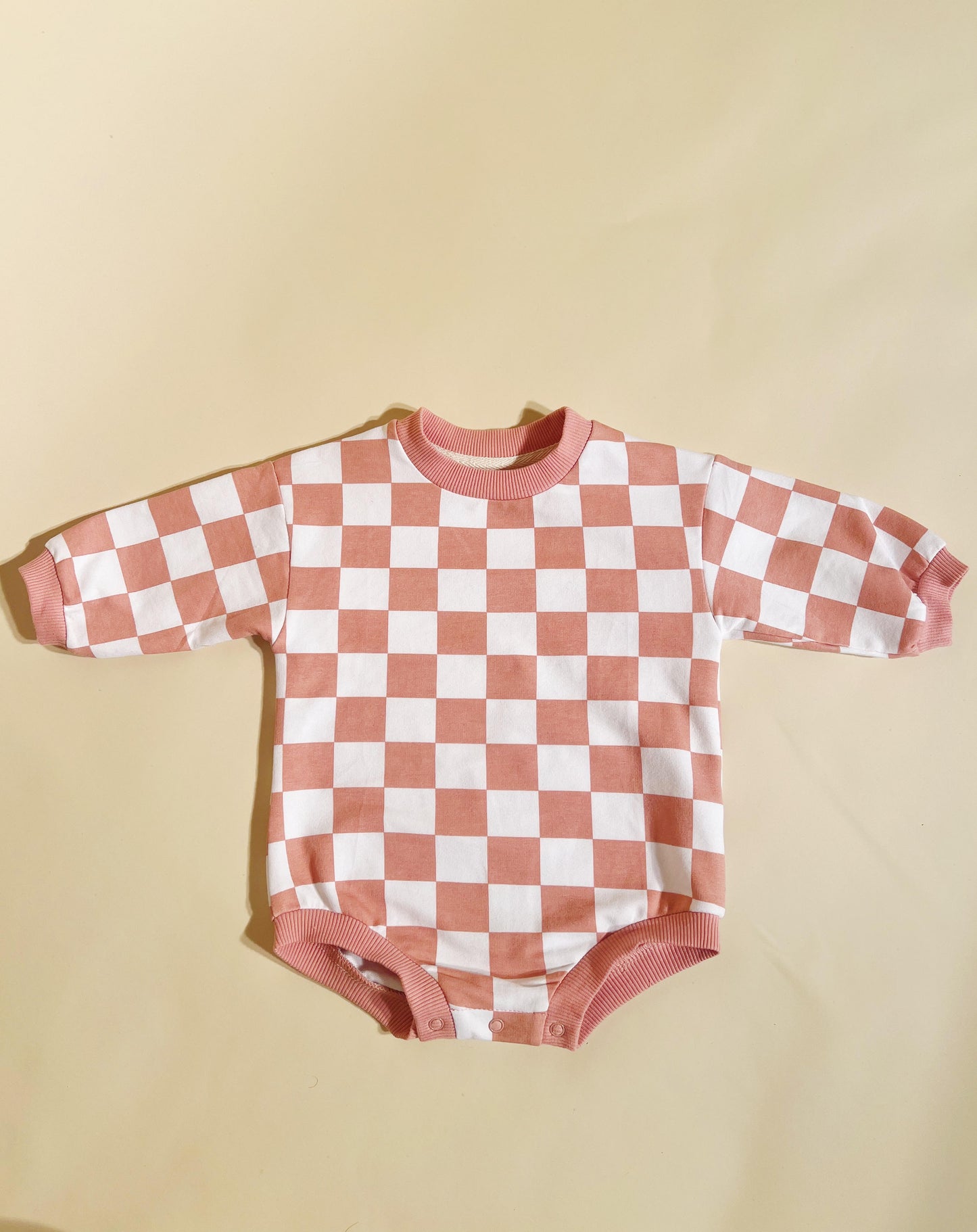 Pink Checkered Romper